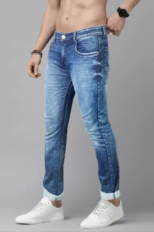 Bayern Blue Skinny Fit Jeans