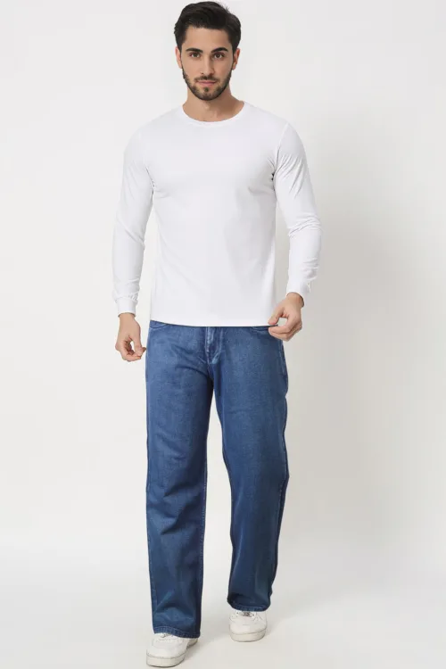Warriors Blue Baggy Loose Fit Jeans