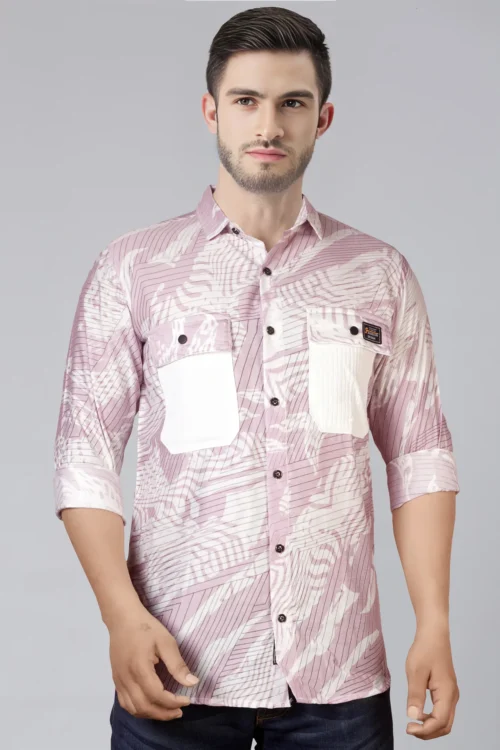 Flamingo Pink Printed Shirt