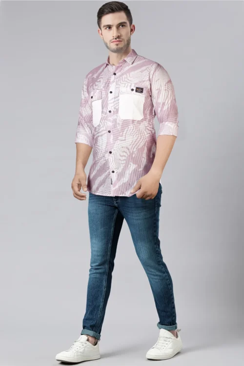 Flamingo Pink Printed Shirt