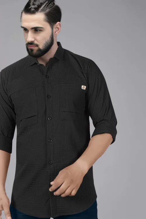 Carbon Black Checks Shirt