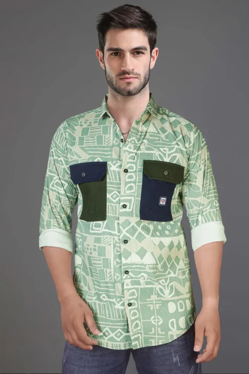 Granny Smith Apple Green Printed Shirt