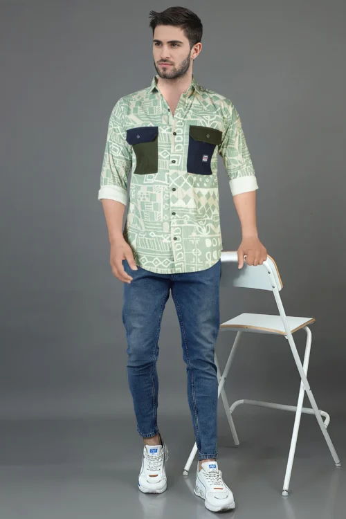 Granny Smith Apple Green Printed Shirt