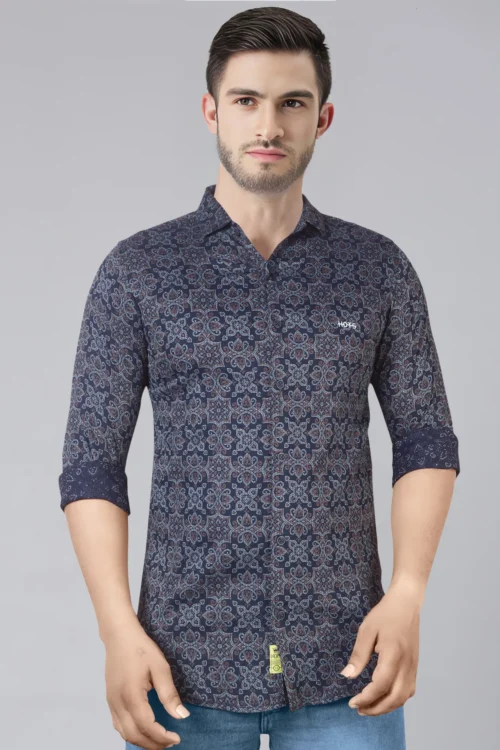 Space Blue Printed Shirt