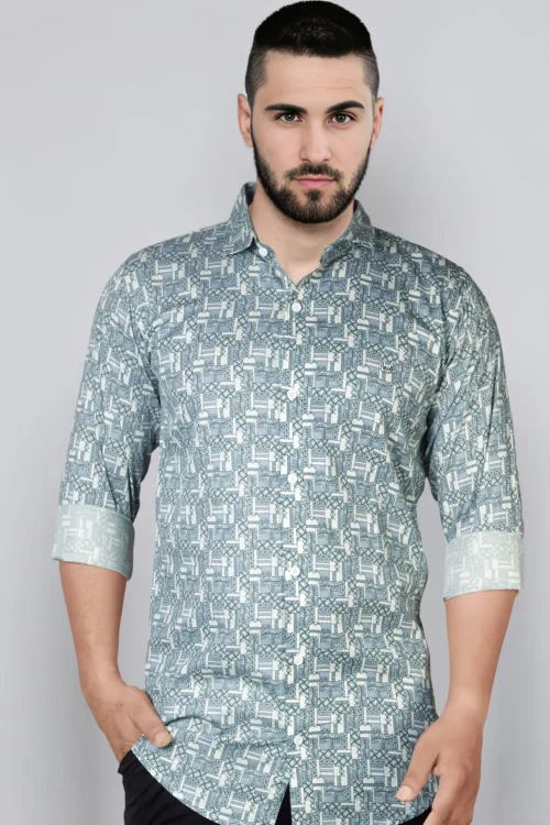 Bondi Blue Printed Shirt