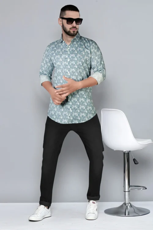 Bondi Blue Printed Shirt