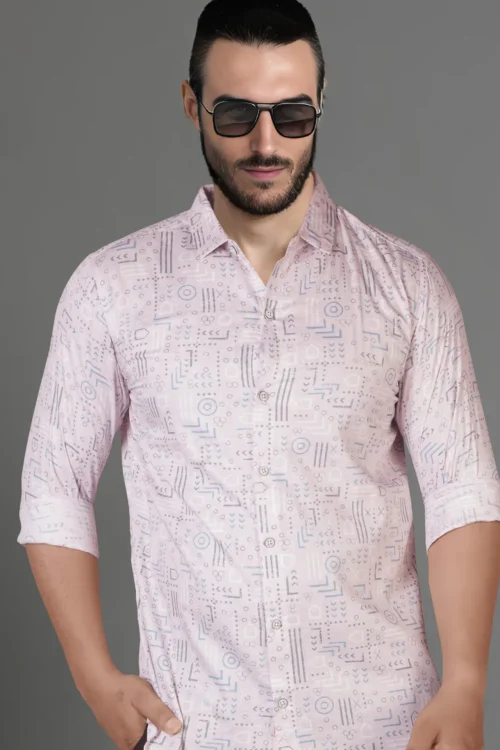 Carnation Pink Printed Shirt