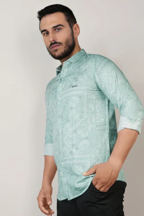 Lucite Green Printed Shirt